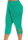 Plus Size Women Cutout Petal Basic Cropped Pants