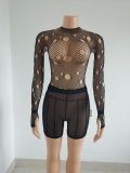 Women Summer Sexy See-Through Mesh Shorts