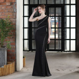 Plus Size Women Sequined Formal Party Maxi Evening Dress