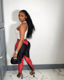 Women TankTop and colorblock Pant two-piece set