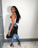 Women TankTop and colorblock Pant two-piece set