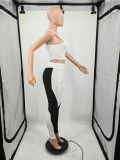 Women TankTop and colorblock Pant two-piece set