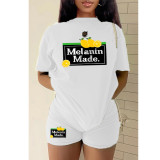 Women's T-Shirt Shorts Casual Sports Two Piece Set