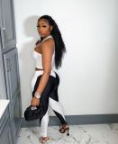 Women TankTop and colorblock Pant two-piece set