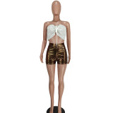 Ladies Sexy Fashion Casual Solid Color Mini Shorts