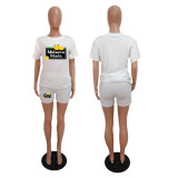 Women's T-Shirt Shorts Casual Sports Two Piece Set