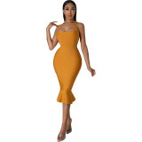 Summer Ladies Sexy Halter Neck Bodycon Dress