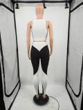 Women TankTop and colorblock Pant two-piece set