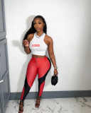 Women TankTop and colorblock Pant two-piece set