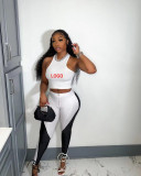 Women TankTop and colorblock Pant two-piece set