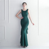 beaded satin plus chiffon wedding dinner etiquette sexy dress