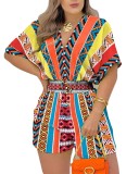 Summer Loose Casual Print Jumpsuit