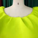 Women's Summer Fashion Chic Ruffle Formal Party Gown Dress