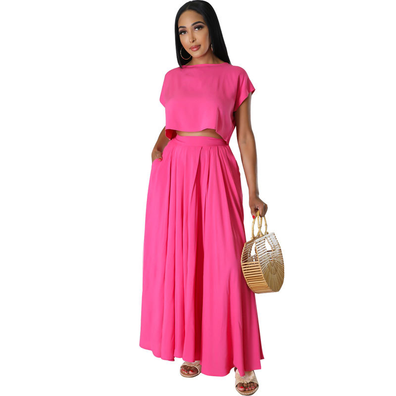 Top & Skirt Two-Piece Set for Casual Wear