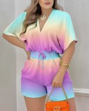 Summer Loose Casual Print Jumpsuit