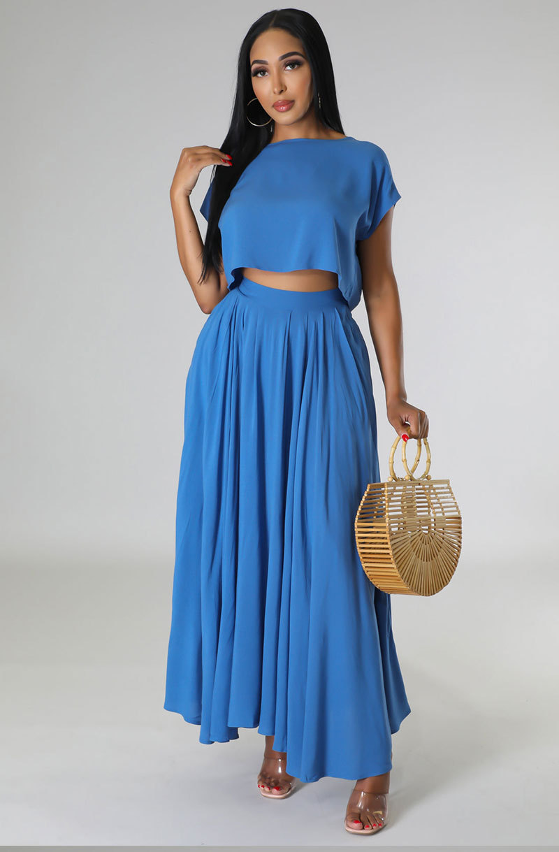 Top & Skirt Two-Piece Set for Casual Wear