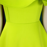 Women's Summer Fashion Chic Ruffle Formal Party Gown Dress