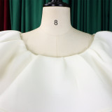 Women's Summer Fashion Chic Ruffle Formal Party Gown Dress
