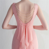 beaded satin plus chiffon wedding dinner etiquette sexy dress