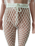Women Sexy Crochet Beach Cover Up Beach Two-Piece Set
