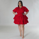 Plus Size Women Casual Loose Dress