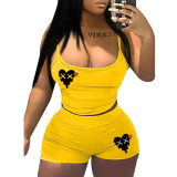 Plus Size Casual Sexy Tight Fitting Suspenders Set