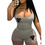 Plus Size Casual Sexy Tight Fitting Suspenders Set