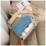 Women's Chain Shoulder Bag Summer Crossbody Contrast Color Square Bag