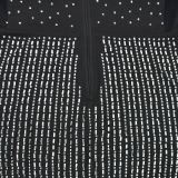 Women's Fashion Mesh Beaded Sleeveless Slip Dress（customized,MOQ 6pcs/size/color,process time 7-10 days）