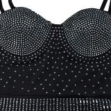 Women's Fashion Mesh Beaded Sleeveless Slip Dress（customized,MOQ 6pcs/size/color,process time 7-10 days）