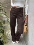 Fall Cargo Pants Street Forest Pocket Loose Denim Pants Women