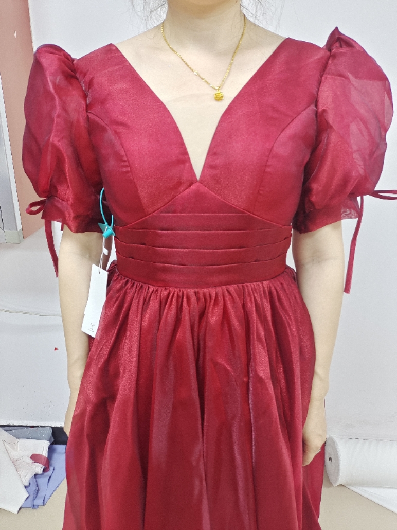 Women Formal Party Puff Sleeve Evening Dress(Processing time need 3-6 days)