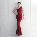Long Sequins Plus Size Fat Beauty Formal Party Evening Dress