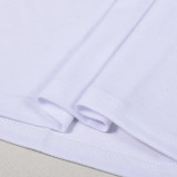 Sexy Ladies Spring Letter Print Short Sleeve Street Trend T-Shirt Top