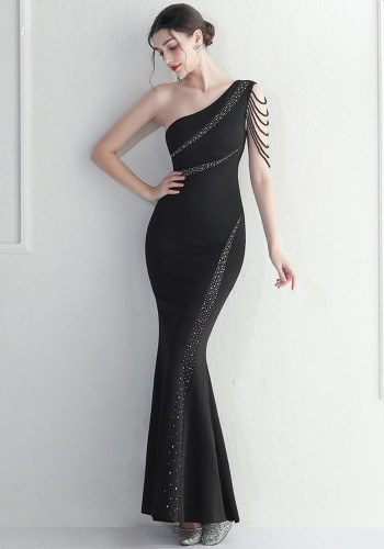 Long Sequins Plus Size Fat Beauty Formal Party Evening Dress