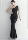 Long Sequins Plus Size Fat Beauty Formal Party Evening Dress