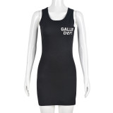 Women's Spring Printed U-Neck Slim Street Sexy Bodycon Dress
