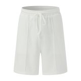 Summer Wafflev Turndown Collar Short-Sleeved Polo Shirt Shorts Men's Casual Fashion Two Piece Set