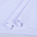 Sexy Ladies Spring Letter Print Short Sleeve Street Trend T-Shirt Top