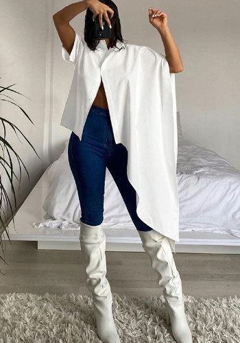 Women's Irregular Shirts Fashion Loose Blouse