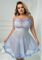 Sexy pajamas one-piece See-Through suspenders pluss ize Sexy pajamas one-piece See-Through suspenders pluss ize