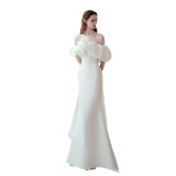 Off Shoulder light wedding dress summer bride wedding dress（Processing time need 3-6 days）