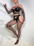 Off Shoulder Beaded Diamond  Two Pieces 2 Pieces Sexy Lingerie Set