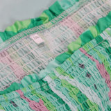 Sexy printed suspenders pleated wide-leg suspenders Jumpsuit