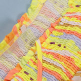 Sexy printed suspenders pleated wide-leg suspenders Jumpsuit