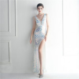 Beaded Symphony Sequins Bridal Dinner Ceremony Long Evening Dress