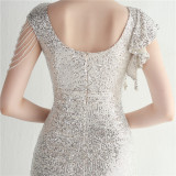 Beaded Sequin Nightclub Party Sexy Bodycon Short Dress