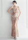sequins plus Plus Size Formal Party Evening Dress