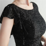 Beaded Sequin Nightclub Party Sexy Bodycon Short Dress