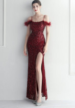 sequins plus Plus Size Formal Party Evening Dress